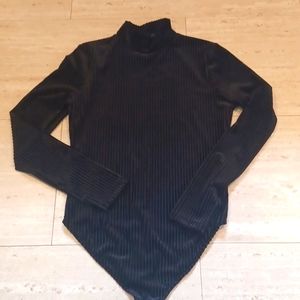 NWT Cara Santana x Nine West Velvety  Mock Neck Bodysuit